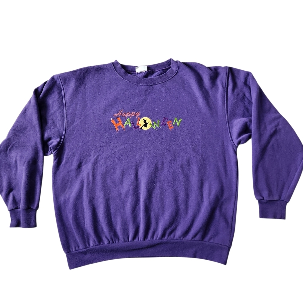 Vintage Endless Designs Halloween Embroidered Sweatshirt